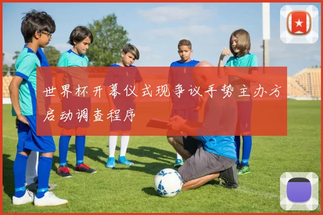 世界杯开幕仪式现争议手势主办方启动调查程序